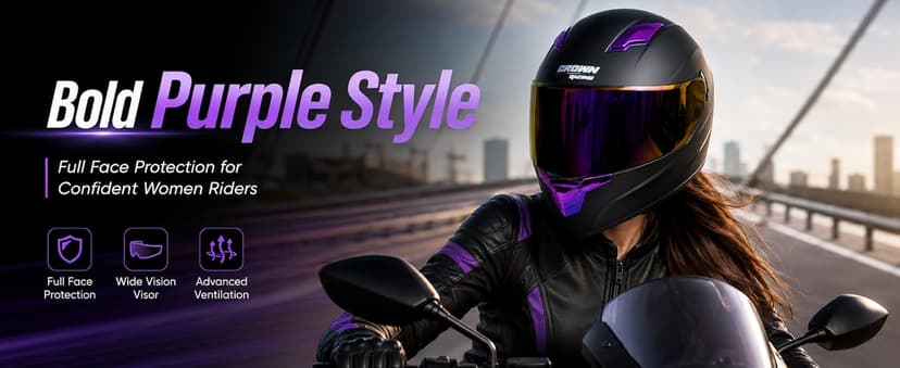 F-700 Full Face Motorcycle Helmet for Adults, DOT FMVSS 218 Certified Street Bike Helmet with Tinted Shield, Clear Replacement Visor and Removable Liner