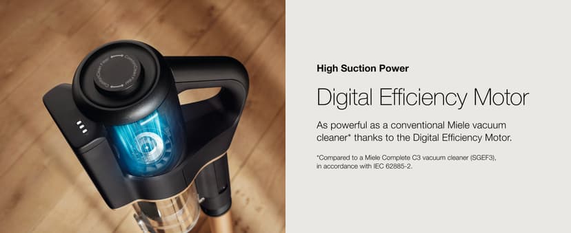 Miele Duoflex Vacuum Cleaner, Cordless and Bagless Multi-Use Flexible Stick Vacuum with Attachable MultiFloor Brush, in Brilliant White / Space Grey / Nordic Blue