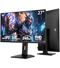KTC 27'' 280Hz 240Hz Gaming Monitor 1ms GTG 350nits Fast VA 1080P Tilt 126% sRGB Adaptive Sync 4000:1 Contrast Ratio HDR DisplayPort 1.4/HDMI 2.0 VESA