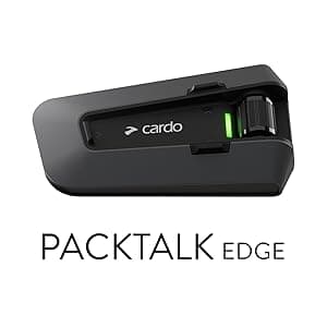 Cardo PACKTALK Edge Motorcycle Bluetooth Communication System Headset Intercom - Single Pack