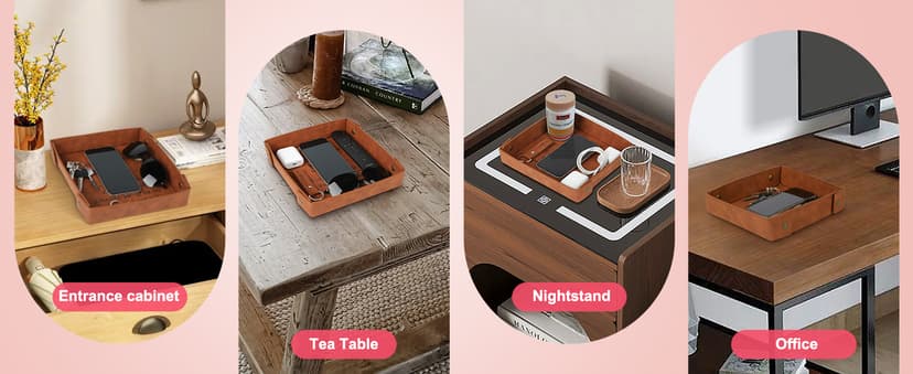 Gifts for Boyfriend, Husband, Romantic Gifts for Him, Mens Birthday Gifts Idea - Premium PU Leather Valet Tray - Best Mens Gifts for Birthday Anniversary