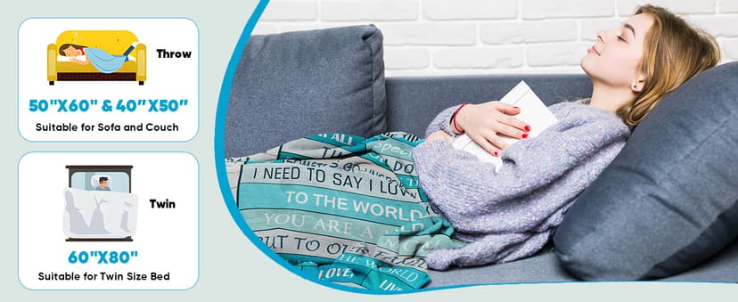 Gifts for Mom, Birthday Gifts for Moms, Mom Birthday Gift for Valentines Christmas Mothers Day, Mommy Blanket 60”x50”