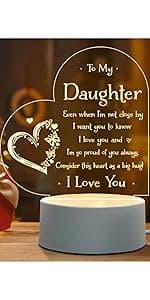 Afterprints Sister Gifts - to My Sister Night Light, Sister Birthday Gifts, Sisters Gifts from Sister Brother on Graduation, Wedding, Christmas, Engraved Night Lamp