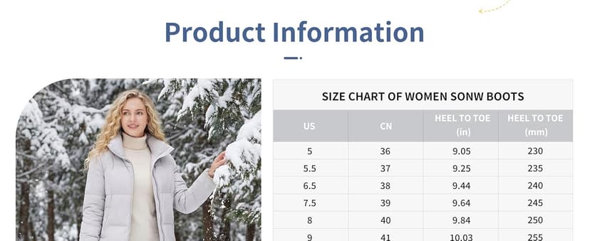 Larwen Womens Snow Boots for Winter: Comfortable Warm Fur Lined Anti Slip Mid-calf Booties for Walking