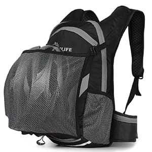 Bicycle Cycling Backpack - Water Resistant Biking and Bike Commuter Lightweight Backpack with Helmet Mesh Holder, Men and Women