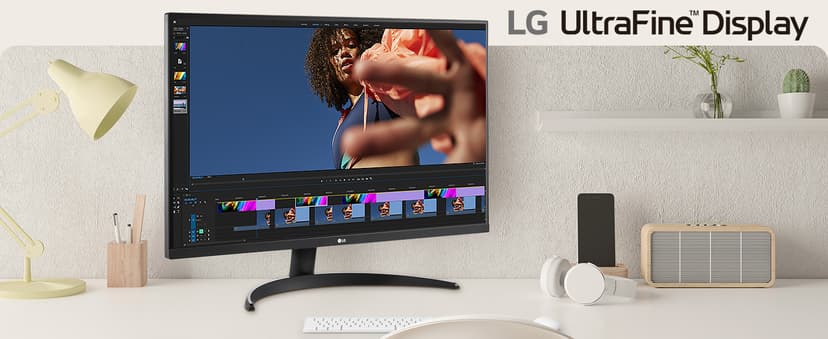 LG 32UR500K-B Ultrafine 32-inch 4K UHD (3840x2160) Computer Monitor HDR10 Built-in Speaker x2 OnScreen Control Reader Mode Flicker Safe Borderless Design HDMIx2 DisplayPort Black