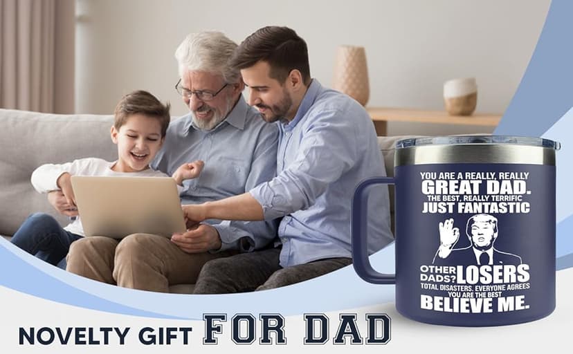 Gifts for Dad from Daughter, Son - Father's Day Gifts for Dad, Men - Dads Birthday Gift Ideas, Happy Birthday gifts for Dads, Fathers - Best Dad Ever Gift, Best dad Mug, 14 Oz Coffee Mug for dad