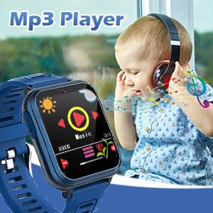 Kids Smart Game Watch with 24 Games HD Touch Screen Video Camera Music Player Pedometer Flashlight Alarm Clock 12/24 hr, Gifts for 5-12 Year Olds Boys