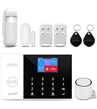 PGST WiFi Wireless Home Alarm System - 2025 Home Security System, 10-Minute Installation, 4 Door & Window Sensors + 2 Motion Sensors, APP Remote Control, Compatible with Alexa, No Monthly Fee