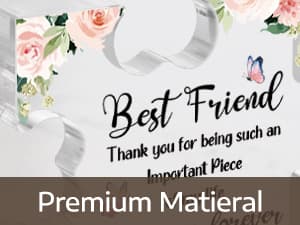 Best Friend Birthday Gifts, Friend Gifts for Long Distance, Friend Birthday Gifts for Women, Acrylic Puzzle Plaque Gifts for Friend on Mothers Day -2.8 * 3.3in
