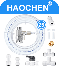 Inline Water Filter Kit for Ice Maker and Refrigerator,Include Feed Water Valve,1/4" Water Line and Quick Connect Fittings,Ideal for Ice Maker,Refrigerator,RO(Reverse Osmosis) System