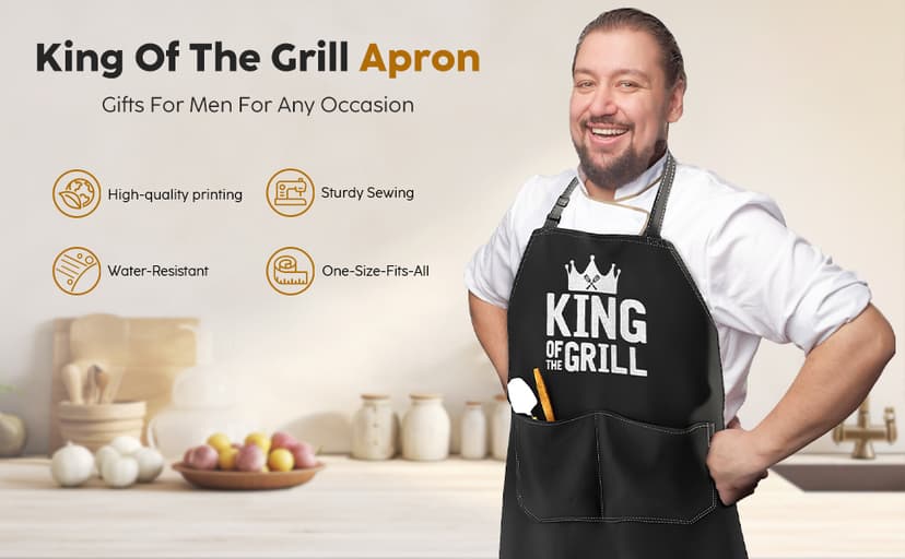 JDNFYGX Gifts for Men Dad Husband Boyfriend Brother, Funny Gifts for Him - Fathers Day, Birthday, Valentines Day, Grilling Gifts for Men, Cooking BBQ Grilling Aprons Gifts for Dad Him, Chef Gifts