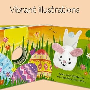 Hippity, Hoppity, Little Bunny - Finger Puppet Board Book for Easter Basket Gifts or Stuffer Ages 0-3 1680524771