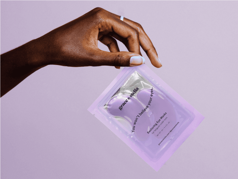 grace & stella Retinol Under Eye Patches for Puffy Eyes & Dark Circles - Restoring Gel Under Eye Masks with Hyaluronic Acid - Christmas Gifts for Teens, Birthday Gifts for Women (Purple, 24 Pairs)