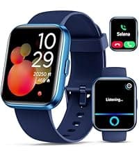 Smart Watches for Women/Men, Smart Watch for Android Phones and iPhone Compatible, Alexa Built-in, 1.8" Fitness Watches for Women, IP68 Waterproof /Bluetooth Call, Heart Rate/Sleep Monitor, Black