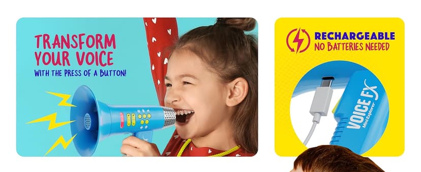 Voice Changer for Kids - Gifts for Kids - Voice Changing Device for Boys & Girls Ages 3-8+ Olds - Birthday Gifts for 3, 4, 5, 7, 8 Year Old Boy - Cool Outdoor Toys Gift Ideas for Kid, Toddler