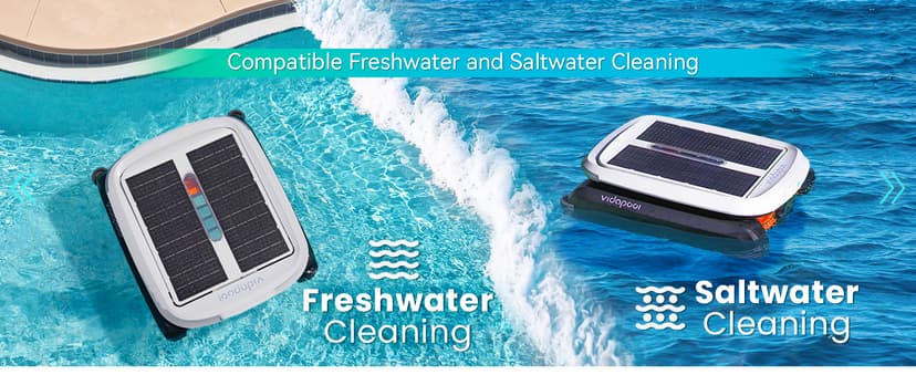 Solar Pool Skimmer Robot, Automatic Pool Surface Skimmer Cleaner, Dual Mode Solar Powered Pool Skimmer with Obstacle Avoidance, Day & Night Cleaning for All Swimming Pools-White