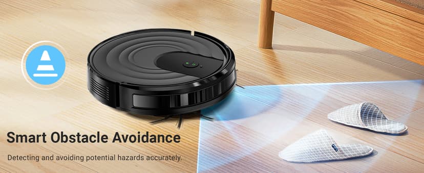 Robot Vacuum and Mop Combo, Robotic Vacuum Cleaner 5000Pa Strong Suction 130 Mins Runtime, Slim, Low Noise, Automatic Self-Charging, Wi-Fi/App/Alexa Control, Ideal for Hard Floor, Carpet, Pet Hair