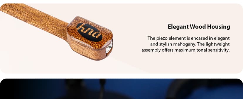 KNA NG-1 Piezo Pickup for Nylon String Guitar, Classical, Flamenco, Natural Acoustic Tone, Lightweight, Detachable, Easy Installation, Passive No Battery Required, Handcrafted in Europe