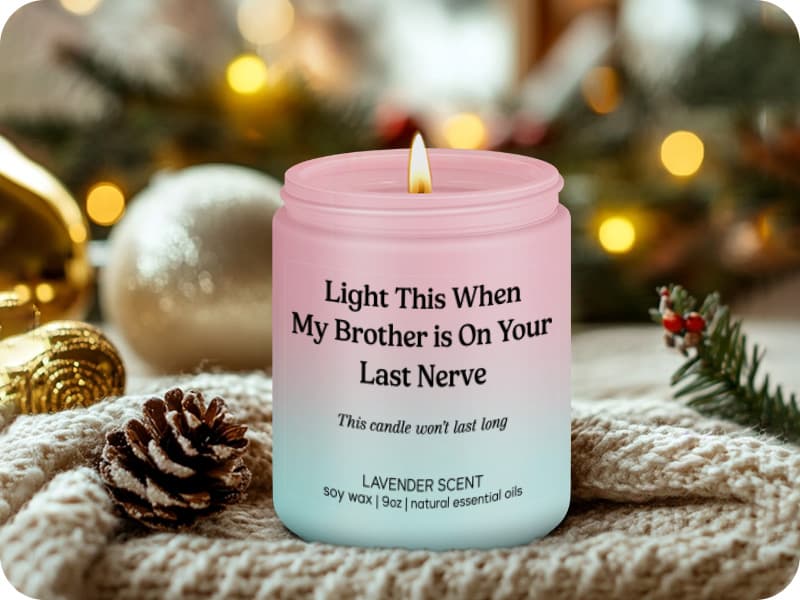 LEADO Scented Candle - Sister in Law Gifts - Funny Bridal Shower, Wedding, Christmas, Birthday Gifts for Sister in Law, Brother, Brothers Girlfriend, Bride - Happy Birthday Present Ideas for SIL