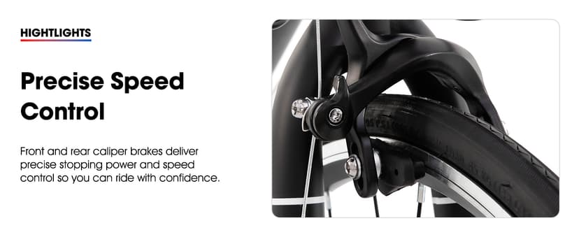 HILAND 700C Road Bike, 14 Speeds Sport Bike, Light Weight Aluminum Frame, Racing Bike for Men Women Adult Bicycle