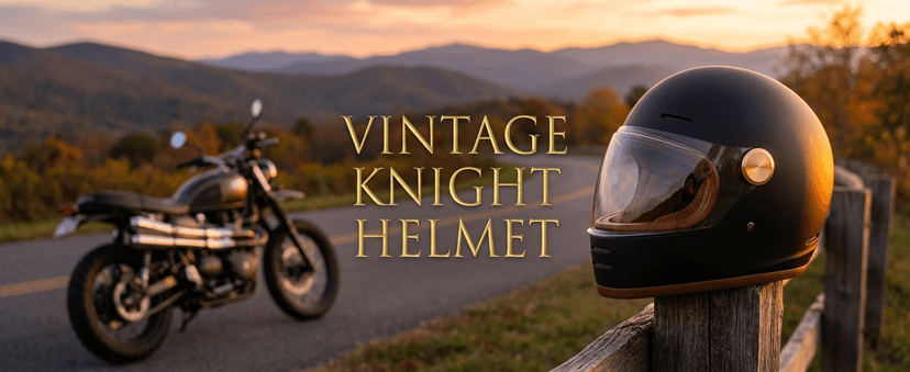 Retro Motorcycle Helmet for Adults?Vintage Full Face Helmet with Ventilation System, Waterproof Design for Motorcycle Riding