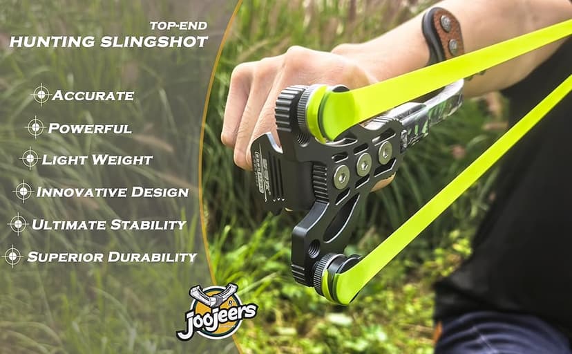 Heavy Duty Hunting Slingshot, Wrist Rocket Slingshot with Arm Support, Professional Shooting Sling Shot for Adults, Competition Catapult.