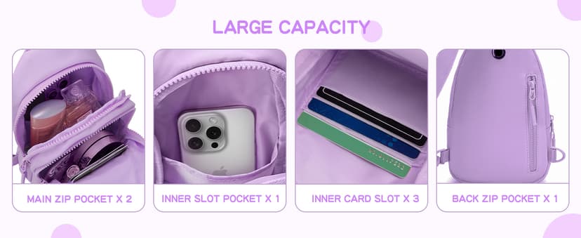 Small Initial Sling Bag for Girls & Women - Cute Crossbody Fanny Pack Gift