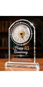 One Year Marriage Gift,Happy Paper Wedding Anniversary Decoration Gift,for Couples,Men,Women,Boyfriend,Girlfriend 1 Year Wedding Anniversary Crystal Clock Gifts B0H6B9BBKG