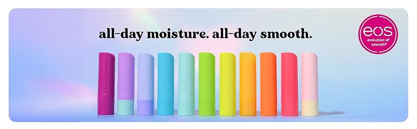 eos Natural Shea Lip Balm- Birthday Cake, All-Day Moisture Lip Care Products, 0.14 oz