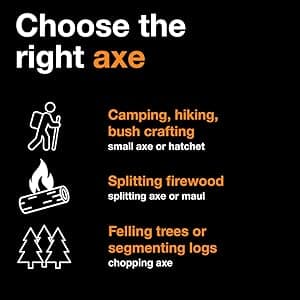 Fiskars X7 Small 14" Hatchet Axe with Sheath for Chopping Wood Kindling for Campfires, Outdoors & Camping, Insert-Molded Forged Steel Head, Low-Friction Blade, Shock Absorbing Handle & Non-Slip Grip