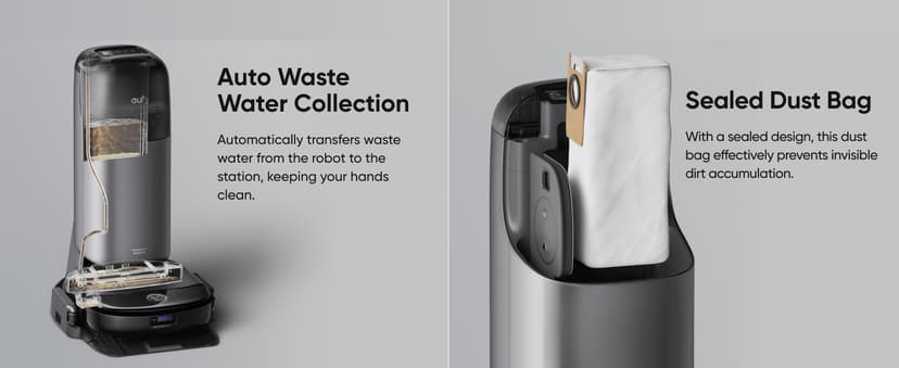 eufy Robot Vacuum Omni S1 Pro, HydroJet System with Roller Mop, Robot Vacuum and Mop Combos, Eco-Clean Ozone, Incrediable Suction, Obstacle Avoidance, Auto Mop Washing & Drying, Self-Emptying