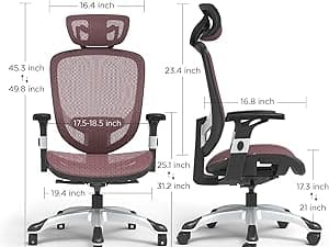 STAPLES Hyken Ergonomic Task Chair, Mesh, Ergonomic, Lumbar Support, Swivel, Black