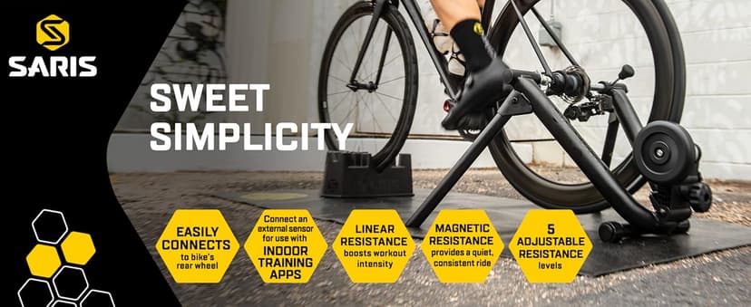 Saris Mag and Mag Plus Indoor Bike Trainer, Magnetic Resistance, Compatible with Zwift App