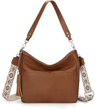 befen Genuine Leather Purse for Women Soft Crossbody Purse Hobo Bag Women's Shoulder bag Handbags with 2 Removable Straps