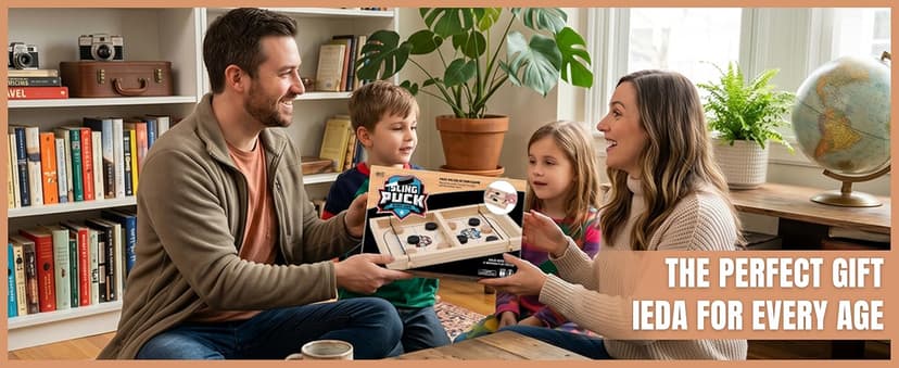Fast Sling Puck Game - Super Winner Slingshot Puck Board Game - Sling It Shot 2 Player Hockey Table for Kids, Teen and Adults - Christmas Indoor Family Tabletop Games