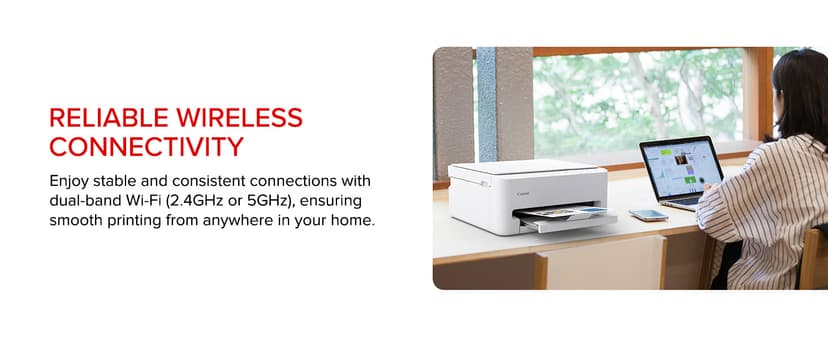 Canon PIXMA TS4320 Wireless Color Inkjet Printer for Duplex Printing, White – Cost Efficient Home Printer with Copier/Scanner, Compact Design, Easy Setup, 1 Year Limited Warranty