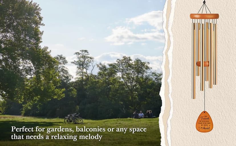 Aurahouse Best Friend Birthday Gifts for Women, Friendship Wind Chimes Gifts for Best Friend Woman Men Long Distance, Bestie Friend Birthday Gift for Women Friendship, Friendsgiving Gift