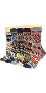 YZKKE 3Pack Mens Super Thick Wool Warm Socks - Soft Comfort Casual Crew Winter Socks