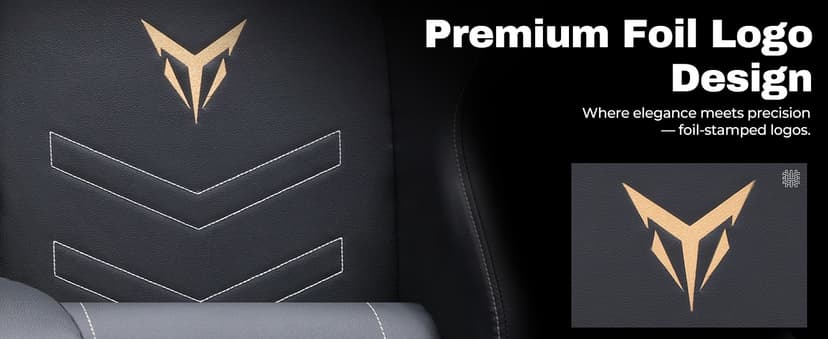 GTPLAYER Gaming Chair, Office Chair High Back Computer Chair with Foot Rest for Adults, Leather Desk Chair Executive Ergonomic Height Adjustable with Headrest and Lumbar Support, 300lbs Grey