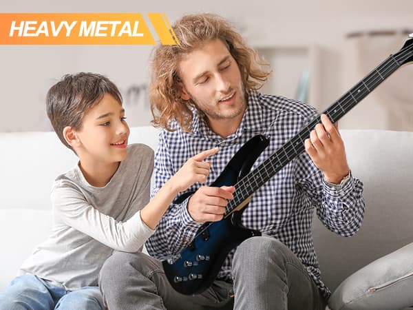 Ktaxon 4 String Electric Bass Guitar, Full Size Standard Right Handed Rosewood Fingerboard Beginner Kit with Cable Wrench Tool (Lake Blue)