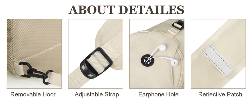 Pritent Crossbody Bags for Women Men Trendy Sling Bag Backpack Casual Chest Bag with Convertible Shoulder Strap