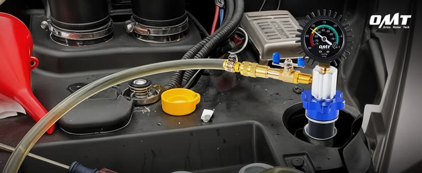 Orion Motor Tech Coolant Vacuum Refill Kit, 13pc Radiator Cooling System Tool Set with Conical Adapter 4 Round Adapters for Leak Detection Cooling Refill, Vacuum Coolant Fill Kit with Splashproof Hose