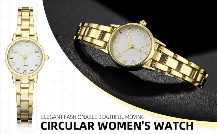 TWOPTION Womens Waterproof Wrist Watch,Women's Small Thin Analog Bracelet Quartz Watch Dainty Christmas Gifts