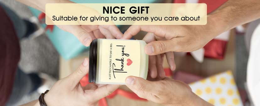 Thank You Gifts for Women, Men, Hostess, Couple, Appreciation Gifts for Teacher Coworker Employee Boss - a Little Candle to Say A Big Thank You, Lavender Scented Candle with Gift Box