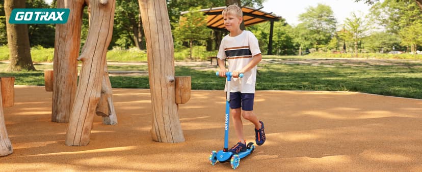 LED Light-Up Wheels, 3 Adjustable Handlebar, Easy Assembly, Lightweight, Wide Anti-Slip Deck, Lean to Steer, Max Load 110 lbs Gotrax KS1 Kids Kick Scooter, 3 Wheels for Boys & Girls 2-8, Gifts B0CCYMV1T1