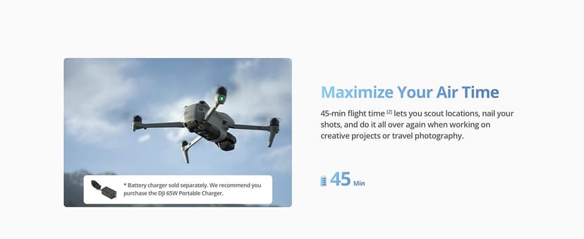 DJI Air 3S Fly More Combo (RC 2 Screen Remote Controller), Drone with 1" CMOS Wide-Angle & Medium Tele Camera for Adults, 4K/60fps, Omnidirectional Sensing & 3 Batteries for Extended Flight Time