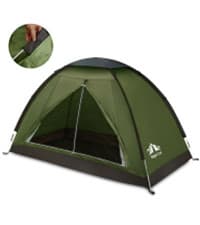 Night Cat Backpacking Tent for One 1 to 2 Persons Lightweight Waterproof Camping Hiking Tent for Adults Kids Scouts Easy Setup Single Layer 2.2x1.2m