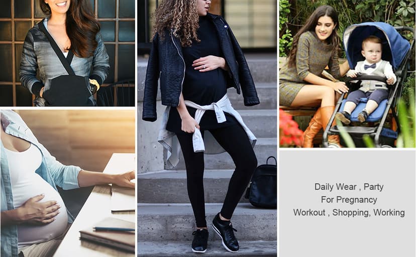 GINKANA Maternity Hoodie Long Sleeves Shirts Casual Maternity Top Pregnancy Sweatshirt Casual Clothes