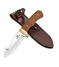 Mossy Oak Fixed Blade Bowie Knife, 2-piece Hunting Knife with Leather Handle Featuring Laser Pattern, Sheath Included